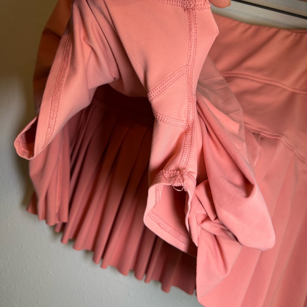 Kyodan Golf Skort Sz M Salmon Pink/Peach Pleated Stretch Skirt Tennis Pickleball - Picture 4 of 6